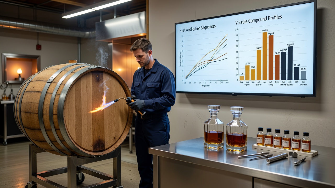 Exploring Heat Application Sequences During Barrel Fabrication and Resulting Volatile Compound Profiles in Aged Beverages